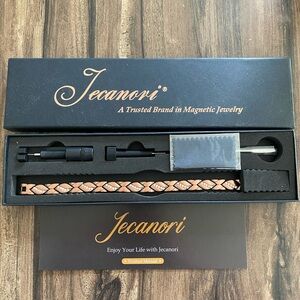 Jecanori Copper Magnetic Bracelets for Women,Adjustable 99.9% Solid Copper